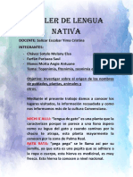 Taller de Lengua Nativa Trabajo Investigacion