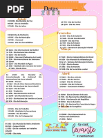 Calendário de Datas Comemorativas 2026 | PDF | Brasil