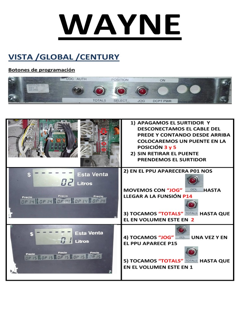 Programación Surtidores Wayne 3G | PDF