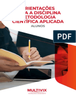Orientações - Metodologia Científica Aplicada - Alunos 2023 PDF
