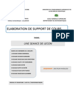 Exposé D'une Séance de Cours PDF