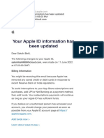 Your Apple ID Information Has Been Updated: Add Funds Now Learn About Ways To Pay