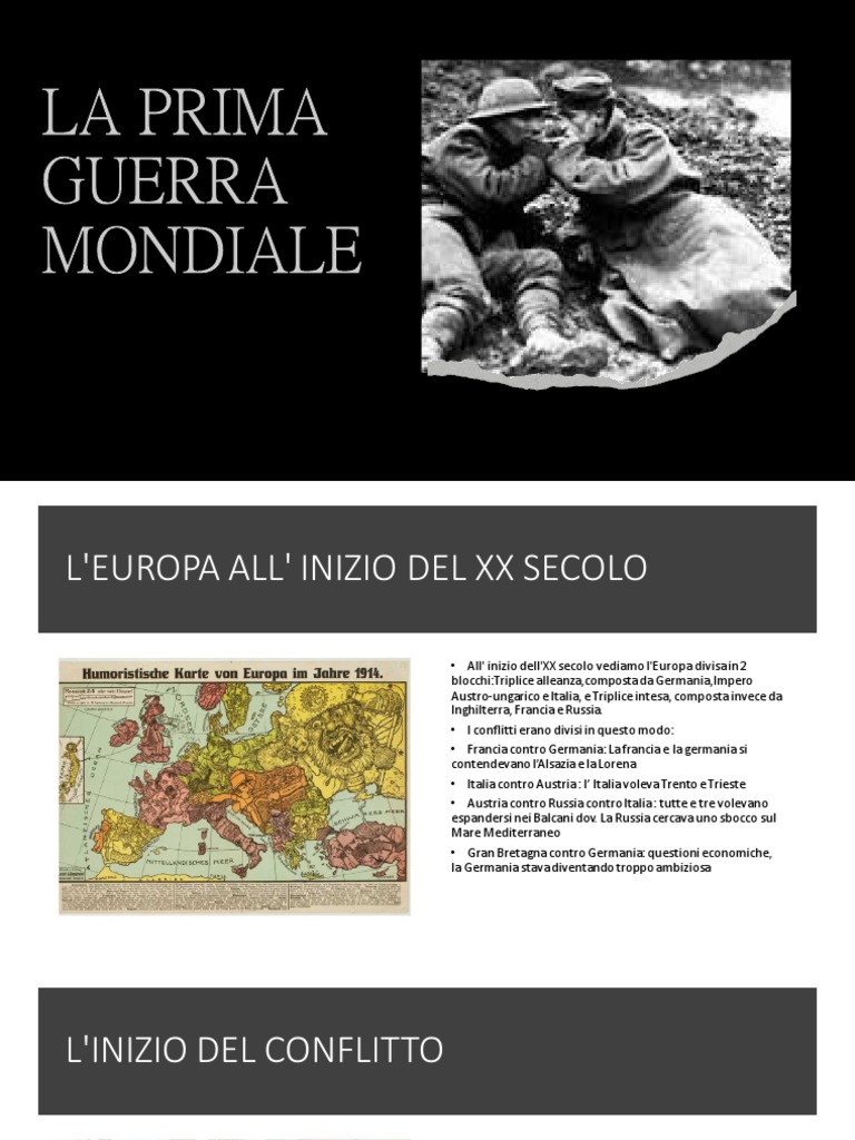Inizio Prima Guerra Mondiale PDF | PDF