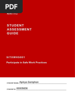 SITXWHS001 - Participate in Safe Work Practices Student Assessment Guide