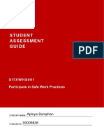 SITXWHS001 - Participate in Safe Work Practices Student Assessment Guide