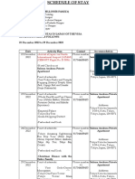 Japan Sched of Stay SCHEDULE of STAY