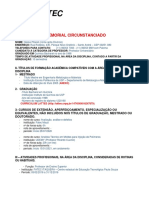 Memorial Circunstanciado de Gleisa Pitareli para vaga de Professor Universitário na FATEC