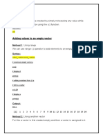 Vectors in R