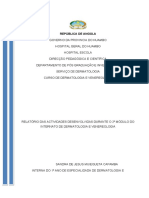 Relatório das atividades desenvolvidas durante o 2o módulo do internato de Dermatologia e Venereologia no Hospital Geral do Huambo