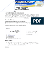 Unit 1 Physics Lesson 2 Forces in Nature PDF