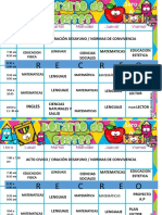 HORARIO 1ER Grado