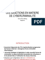 Les Sanctions en Matiere de Cybercriminalite