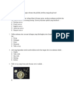 SOAL EVALUASI PELAYANAN MAKANAN