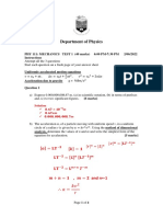 2022 Solutions For PHY111 TEST 1 PDF
