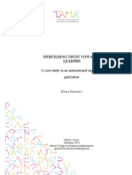 Rebuilding Trust Towards Leaders A Case Study in An International Expert Or-Ganization