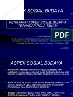 Pengaruh Aspek Sosial Budaya Terhadap Pola Tanam