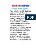 Acid Rain Is Rainfall That Has Been Acidified
