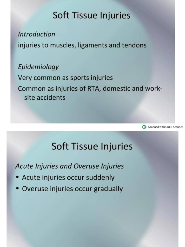 Soft Tissue Injuries | PDF