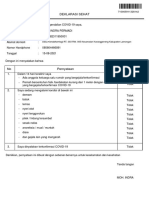 Form 1 Deklarasi Sehat: Desa Kendalkemlagi RT. 003 RW. 005 Kecamatan Karanggeneng Kabupaten Lamongan