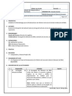 GAL-PR-009 Procedimiento de Reclamaciones de Clientes de Accesorio Desde El Almacén de RMA