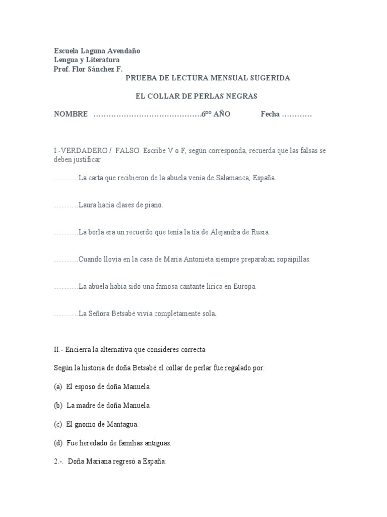 El Collar de Perlas Negras PDF