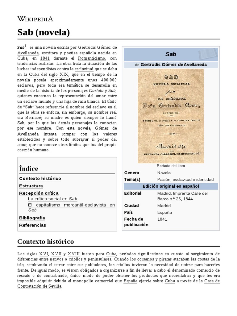 Sab (Novela) | PDF