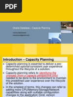 Oracle Database - Capacity Planning