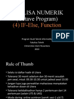 Analisa Numerik (Octave Program) : (4) IF-Else, Function