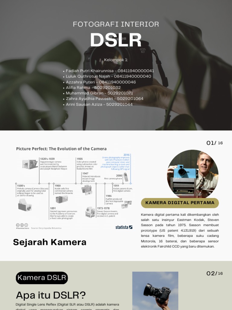 Sejarah dan Fungsi Kamera DSLR | PDF | Komputer