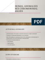 Autosomal Anomalies and Sex Chromosomal Anomalies