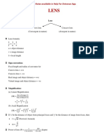 Physics Notes on Lenses, Mirrors and Aberrations