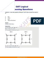 CAT Logical Reasoning Questions: Question 1-How Many People Sit Between F and E When Counted From Right of F?