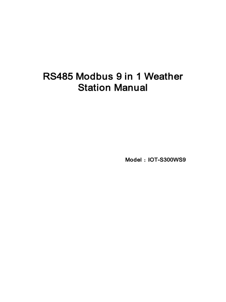 IOTS300WS9 Weather Station User Manual PDF Computer Architecture