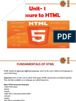 Unit-1 Exposure To HTML