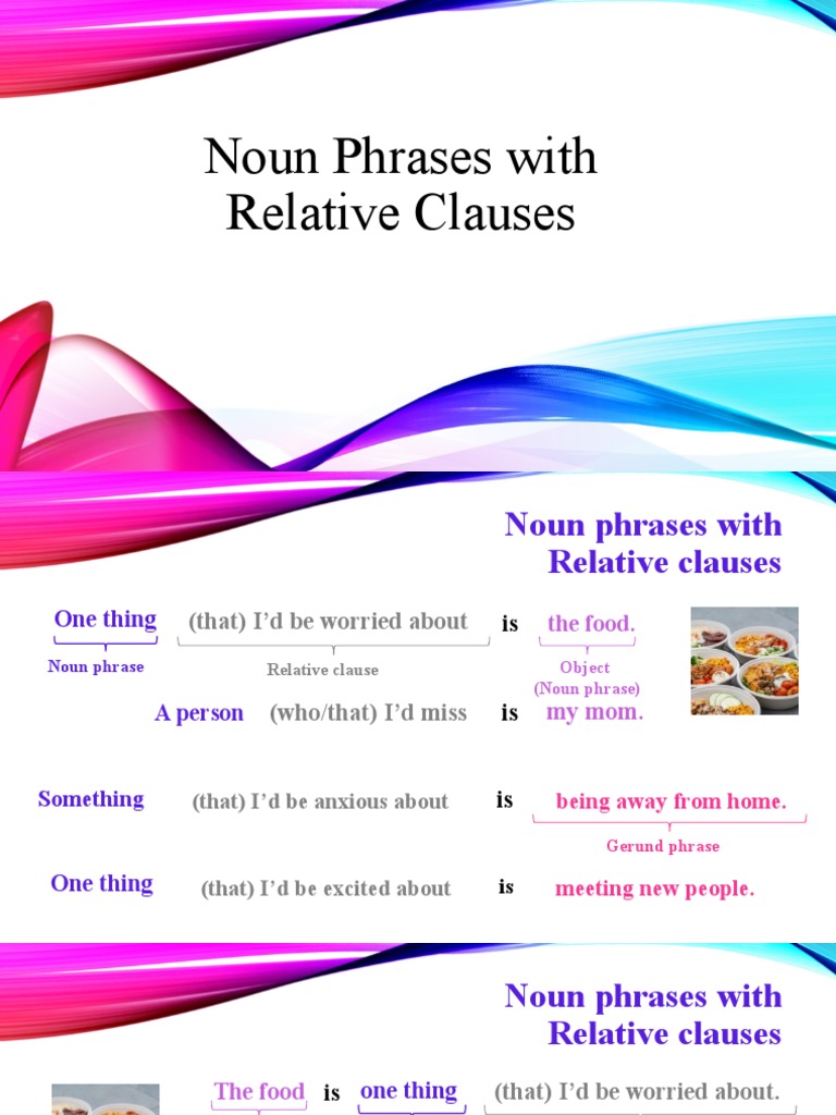 Noun Phrases With Relative Clauses PDF