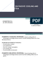 Case Study On Passive Cooling and Heating System: Submitted To:-Submitted By