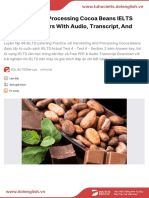 Harvesting and Processing Cocoa Beans IELTS Listening Answers With Audio, Transcript, and Explanation