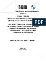 Informe Final Apoyo Al Sistema de Gestión de Riesgo Natural en La Provincia de Pichincha PDF