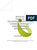 Manual para El Diligenciamiento Del Consentimiento Y Disentimiento Informado