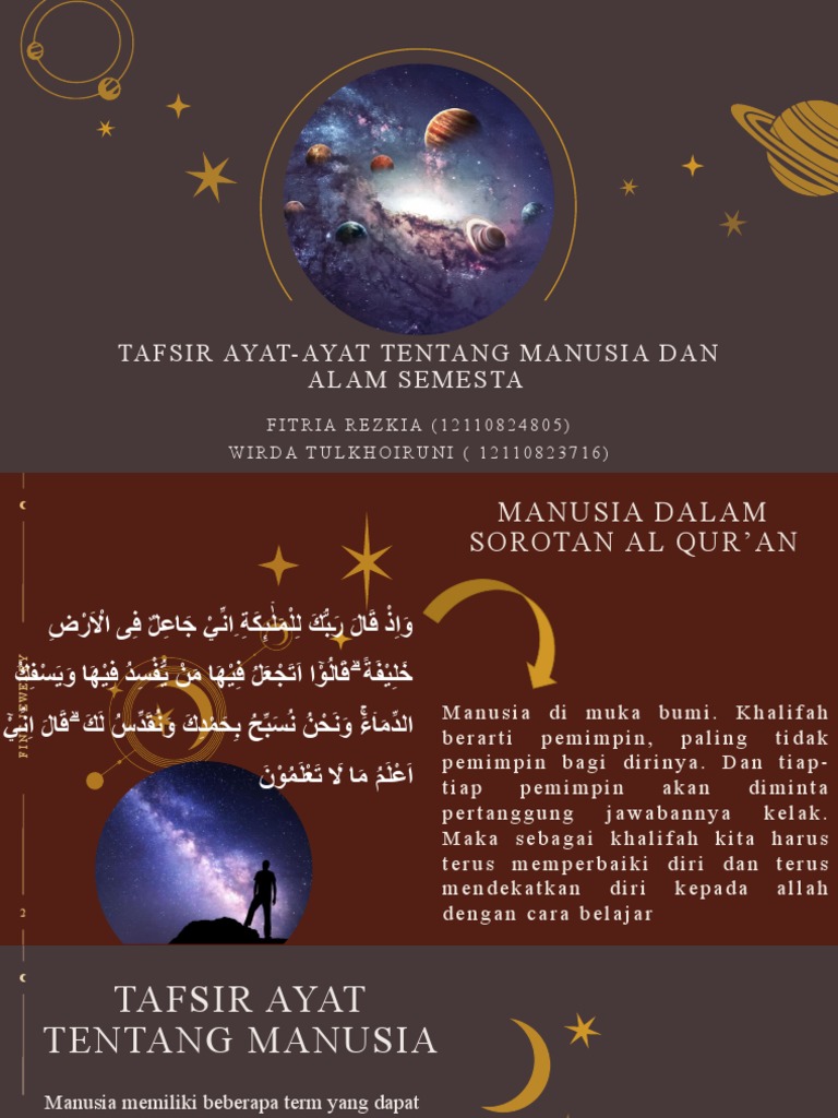 Tafsir Ayat-Ayat Tentang Manusia Dan Alam Semesta | PDF