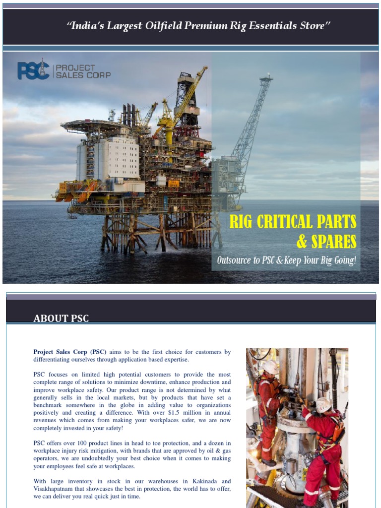 Rig Critical Parts & Spares: 