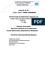 ART-ING-LSA 3°-Historia y Politica de La Educación LA ARG CH