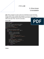CN Lab: G. Shiva Kumar 121910308054