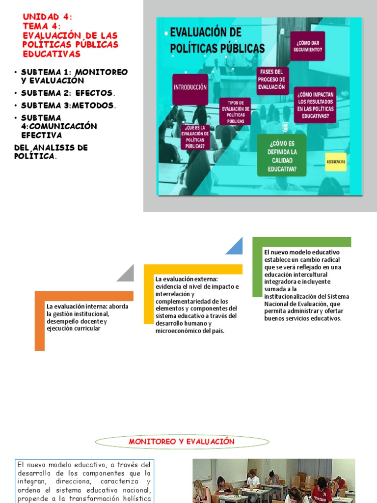 SISTEMAS UNIDAD 4 TEMA 4 | PDF | Evaluación | Plan de estudios