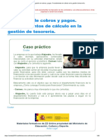 La Gestión de Cobros y Pagos. Procedimientos de Cálculo en La Gestión de Tesorería