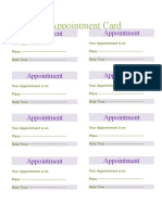 Appointment Cards Template 01