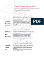 A Detailed Glossary of Nuclear Terms and Phrases