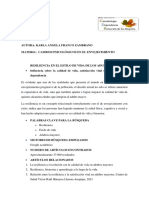 Resiliencia en El Estilo de Vida de Los Adultos Mayores Karla Franco