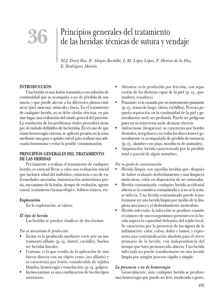 Heridas Y Suturas Pdf Herida Medicina Clinica