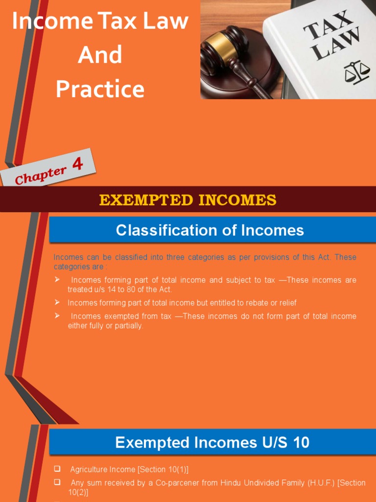 Exempted Incomes Under Income Tax Act | PDF | Tax Exemption | Pension